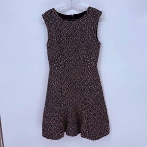 J. Crew Women's Size 2 Dress Confetti Tweed Navy Blue Pink Career
